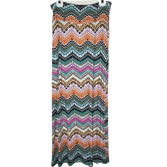Maxi Skirt Sz‎ Large Boho Festival Hippie Bold Colorful Statement - Picture 1 of 7